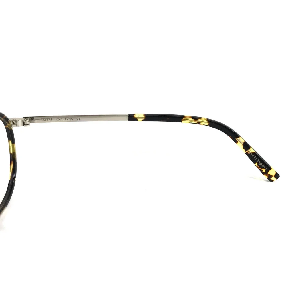 Tom Davies Eyeglasses Frames TD741 Col. 1236 Tortoise Shiny Silver 47-19-140